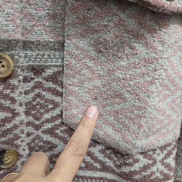 Papillion Tribal Aztec Printed Shacket Jacket - Picture 6 of 7